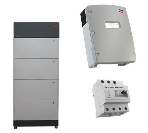 B-BOX LVS 16.0 (16 kWh) + SI 6.0H ALU-WHITE B-BOX PREMIUM LVS (4,00 kWh) B-BOX PREMIUM LVS POWER DISTRIBUTION UNIT + BASE SI 6.0H-13 ALU-WHITE Home Manager 2.0 CABLE SET (+CONNECTOR) 50QMM 2500MM SMA TO BYD LVS B-BOX PREMIUM LV BATTERY MANAGEMENT UNIT IP5