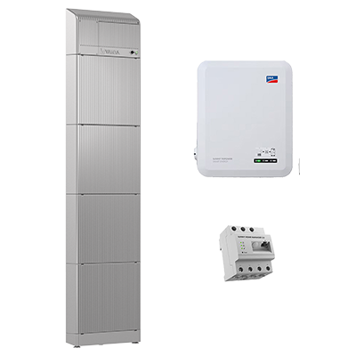 VARTA.wall 20 + Sunny Tripower SE 10.0 Home Manager 2.0 Sunny Tripower 10.0 SE VARTA.wall Speichermodul VARTA.wall Master Unit + Sockel