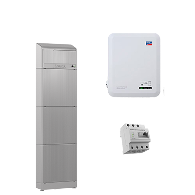 VARTA.wall 15 + Sunny Tripower SE 10.0 Home Manager 2.0 Sunny Tripower 10.0 SE VARTA.wall Speichermodul VARTA.wall Master Unit + Sockel
