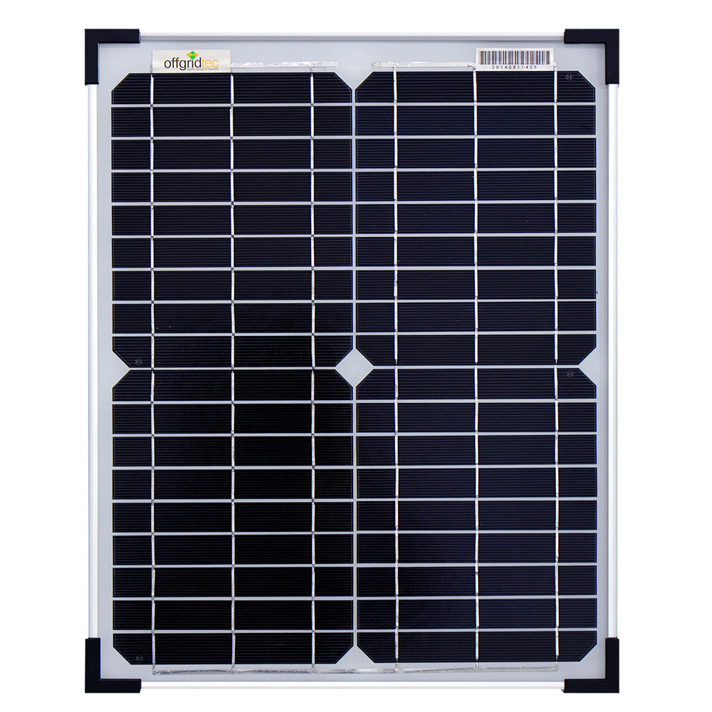 Offgridtec® 20W Mono Solarpanel 12V