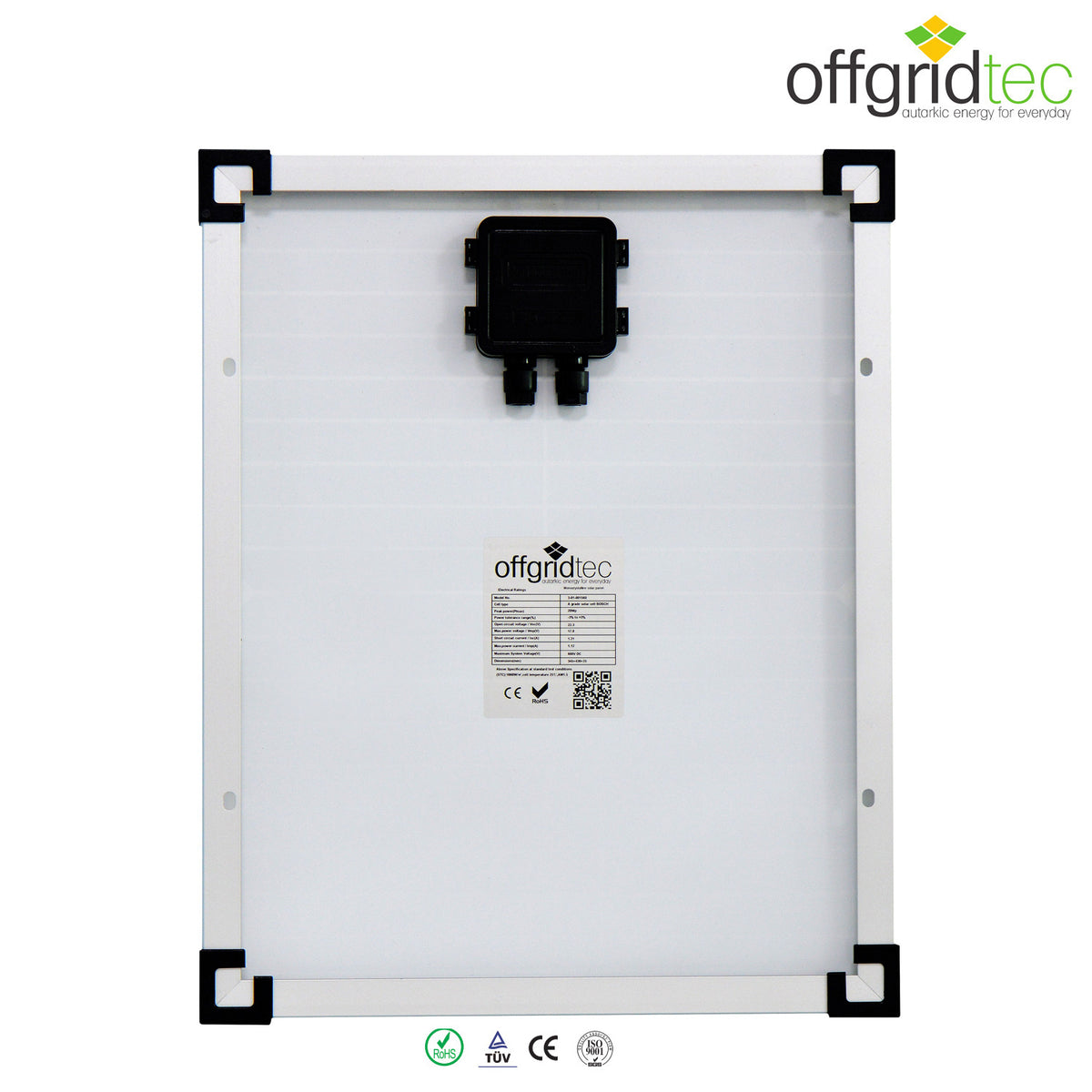 Offgridtec® 20W Mono Solarpanel 12V