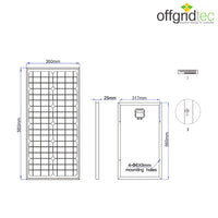 Offgridtec® 30W MONO 12V Solarpanel