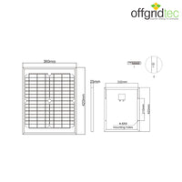 Offgridtec® 20W Mono Solarpanel 12V