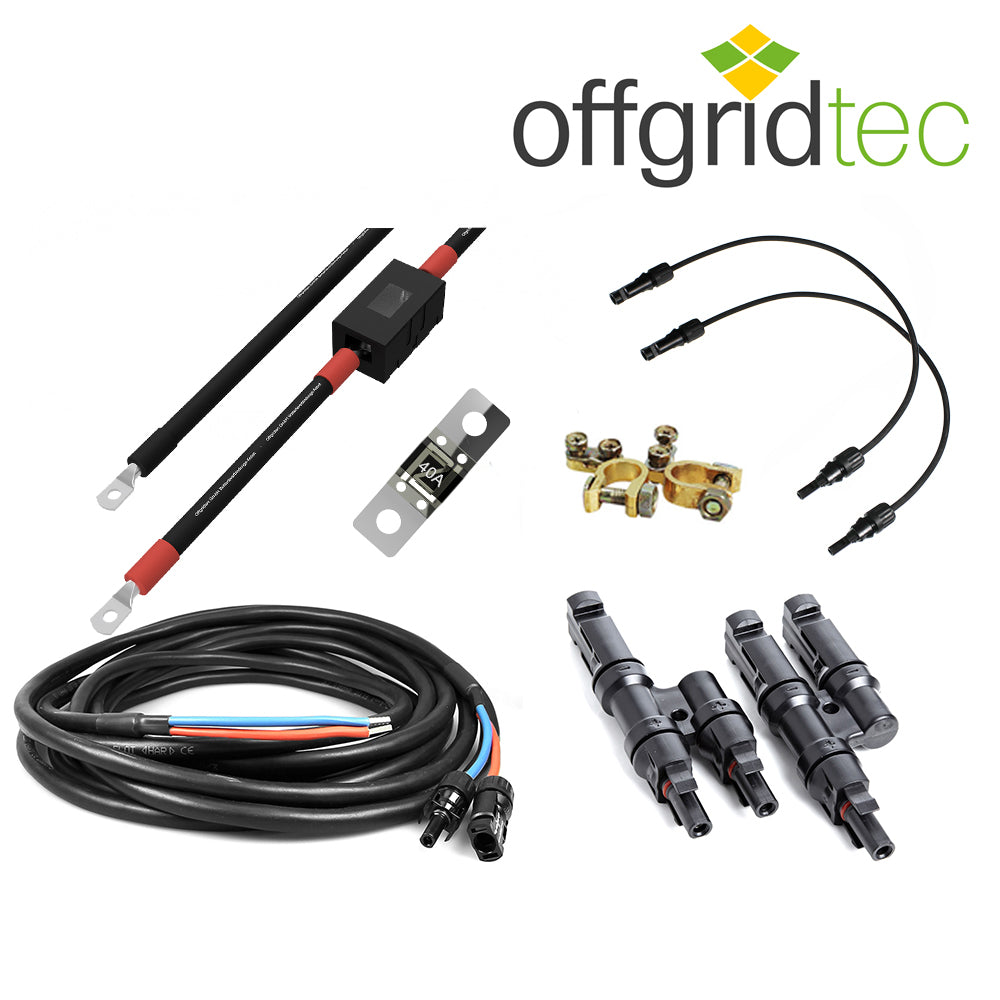Offgridtec® MobileBlack M 200W Wohnmobil Solaranlage 30A MPPT DUO Laderegler OLP PERC Solarmodul
