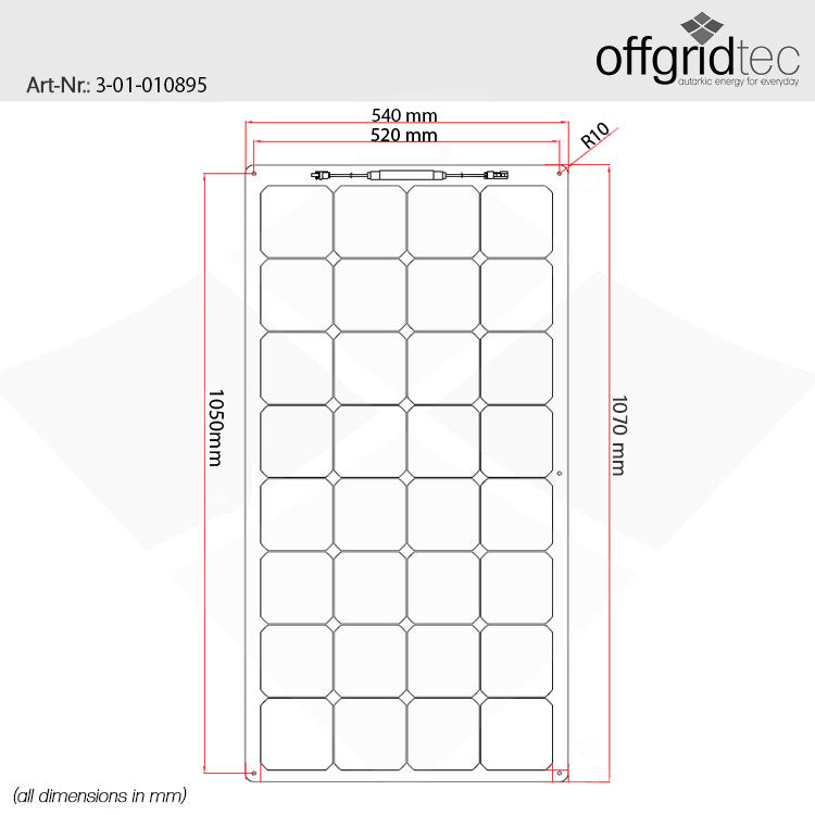 Offgridtec ETFE SPR-F-100 V2 120W Solarmodul flexibel