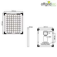Offgridtec® 10W MONO 12V Solarpanel