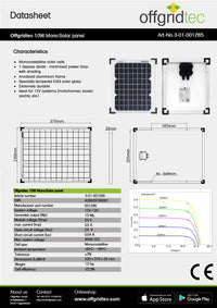 Offgridtec® 10W MONO 12V Solarpanel