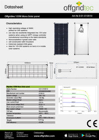 Offgridtec 100W 39V Solarmodul monokristallin