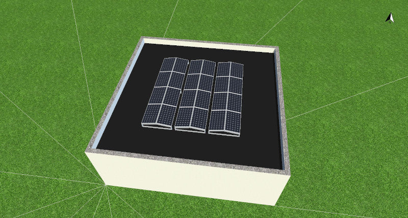 10,560 kWp LONGi Solar Flachdach Ost-West mit BYD Speicher