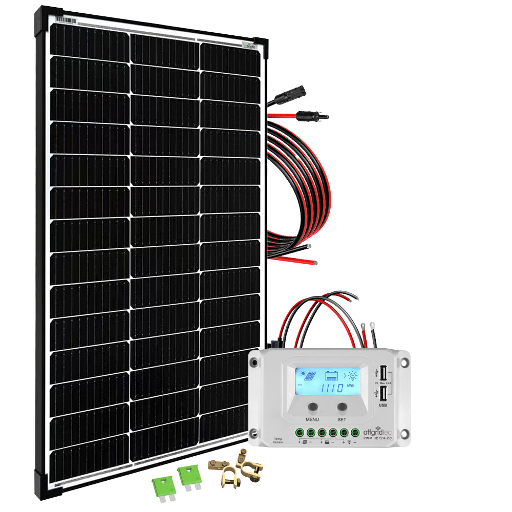 Offgridtec® basicPremium-L 100W Solaranlage 12V Komplettsystem
