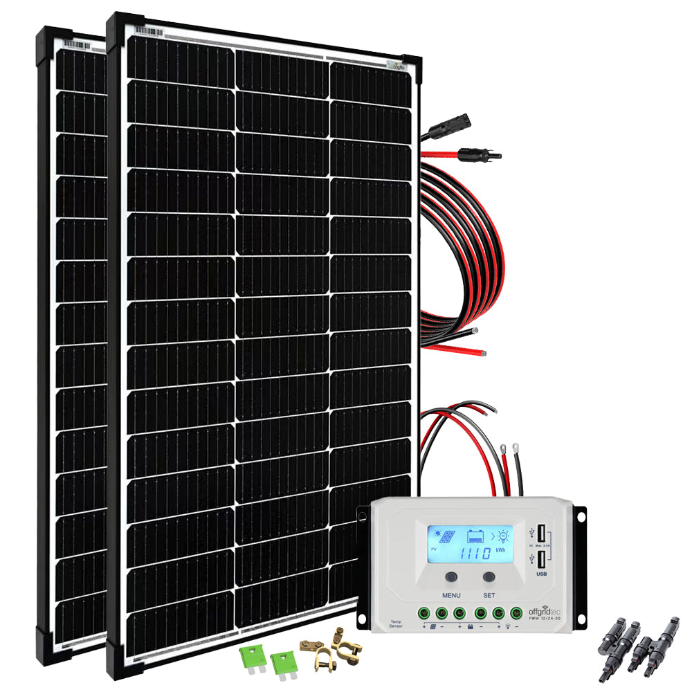 Offgridtec® basicPremium-L 200W Solaranlage 12V/24V Komplettsystem