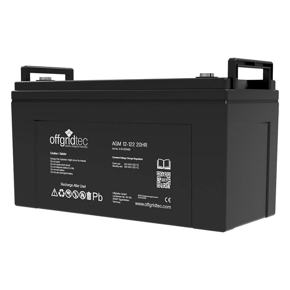 Offgridtec® Autark M-Master 200W Solaranlage - 1000W AC Leistung 122Ah AGM Akku