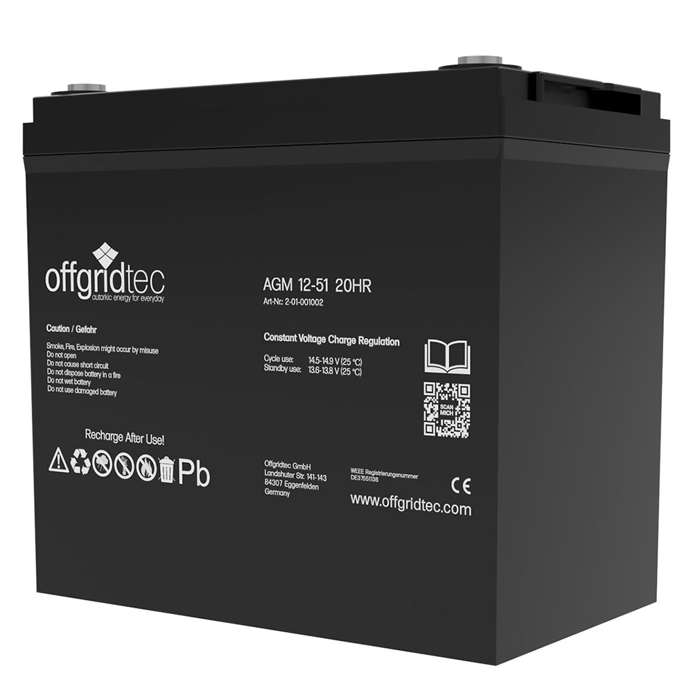 Offgridtec® 50 Watt Solar Set - BIG S 50W/50Ah/12V Solar-Komplettsystem