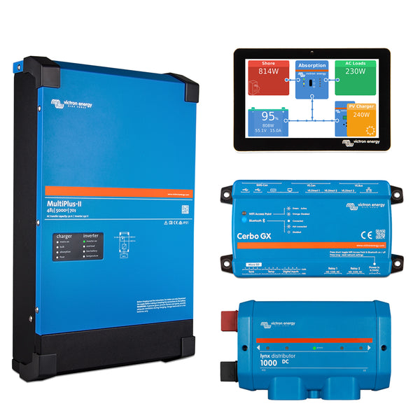 Offgridtec Backup-Kit 14kWh Pylontech LiFePO4 Akku - Victron MultiPlus II 48/5000 Wechselrichter 1-Phasig