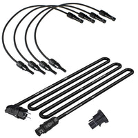 Offgridtec® Solar-Direct 1800W HMS-1600-4T Solaranlage Full Black Schuko-Anschluss - 5m Anschlusskabel – Montageset Ziegeldach