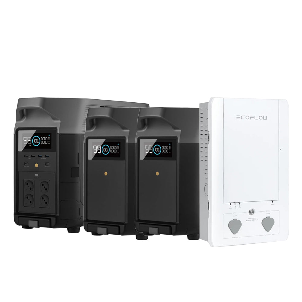 Ecoflow Backup-Kit Nachrüstsatz mit DeltaPro Powerstation Optionale Zusatzakkus und Smart Home Panel