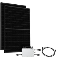 Offgridtec® Solar-Direct 900W HMS-800W-2T Balkonkraftwerk Bifazial Full Black Schukosteckdose - 5m - Ohne Halterung