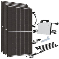 Offgridtec Balkonkraftwerk 1780W Blackframe Mini-PV Solaranlage inkl. HMS-1600-4T und DTU-Lite-S