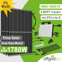 Offgridtec Balkonkraftwerk 1780W HMS-1600-4T DTU-Lite-S Trina Solar 445W Mini-PV Solaranlage