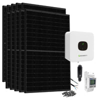 Offgridtec Komplettsystem 4,5kWp Solaranlage zur Direkteinspeisung inkl. bifazialem Full Black Solarmodul & MIC-3000 TL-X Wifi