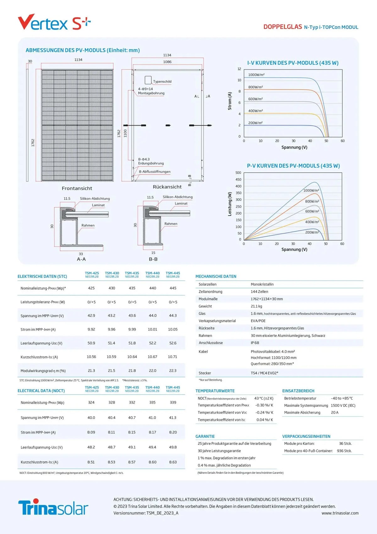 890W Balkonkraftwerk Hoymiles HMS-800W-2T 445W Trina Solar Module