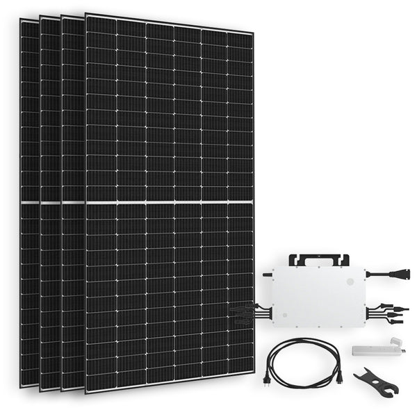 Offgridtec® Solar-Direct 1800W HMS-1600 Solaranlage Bifazial Hausnetz-Einspeisung - 10m HMS-Anschlusskabel - DTU-Lite-S