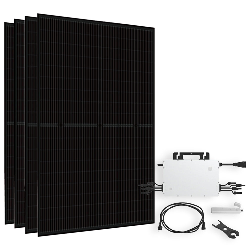 Offgridtec® Solar-Direct 1800W HMS-1600 Solaranlage Bifazial Hausnetz-Einspeisung - 5m HMS-Anschlusskabel - DTU-Lite-S