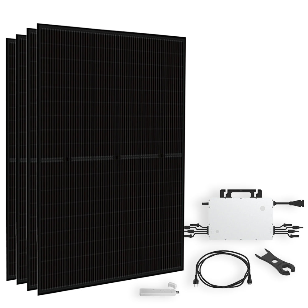 Offgridtec® Solar-Direct 1800W HMS-2000-4T Solaranlage Full Black Hausnetz-Einspeisung - 10m Anschlusskabel - DTU-Lite-S