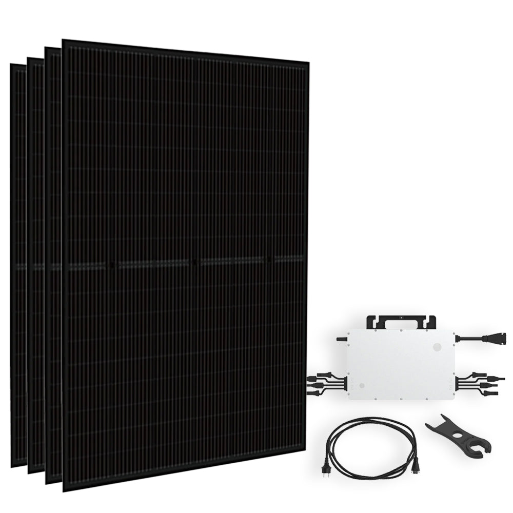 Offgridtec® Solar-Direct 1800W HMS-2000-4T Solaranlage Full Black Hausnetz-Einspeisung - 10m Anschlusskabel