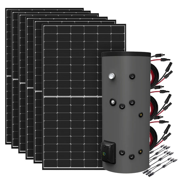 2,58kWp Solaranlage mit 300L Fothermo Boiler zur Warmwasseraufbereitung