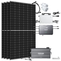 Zendure® Solar-Direct 960Wh 1920W HMS-2000-4T Solaranlage Full Black Hausnetz-Einspeisung - 10m HMS-Anschlusskabel - DTU-Lite-S