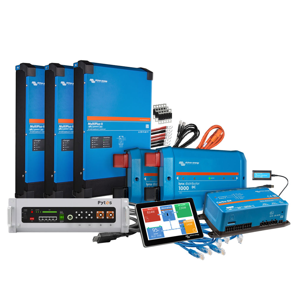 Offgridtec Backup-Kit 5,12kWh Pytes V5a Akku - Victron MultiPlus II 48/3000 Wechselrichter 3-Phasig