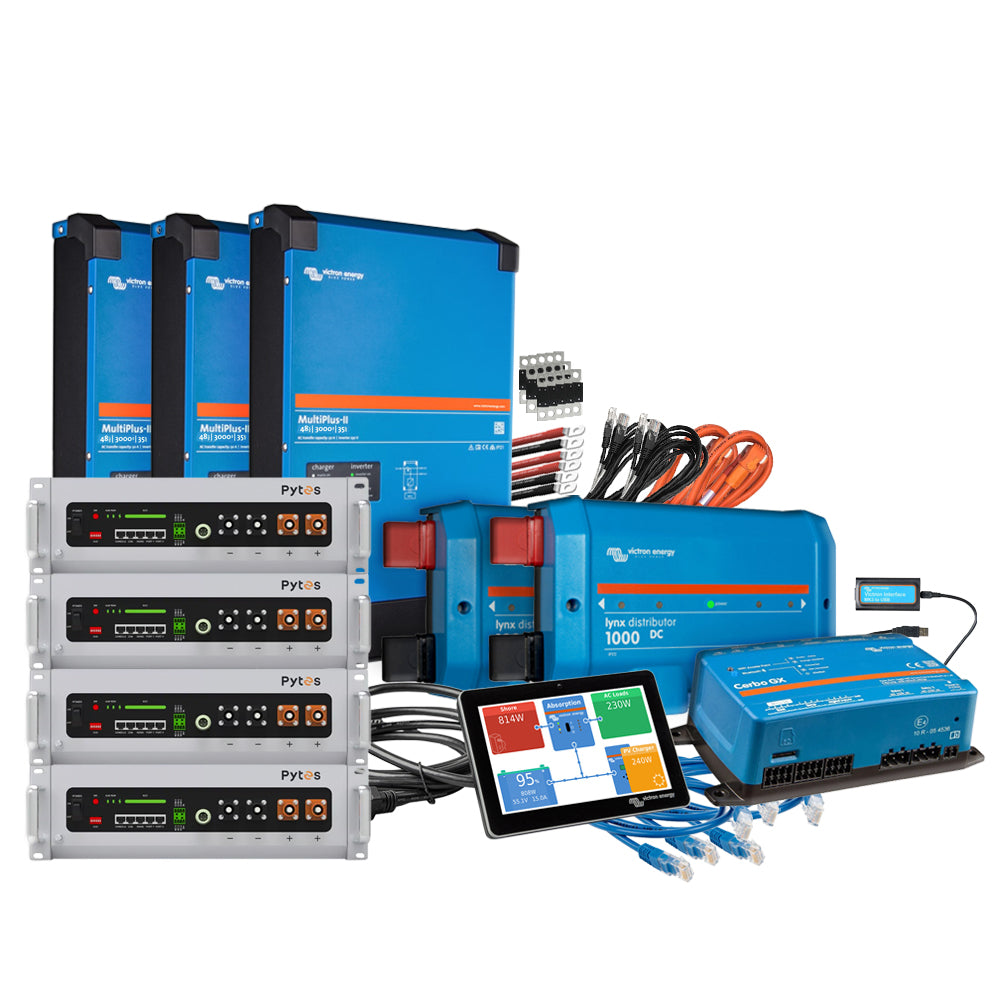 Offgridtec Backup-Kit 10,24kWh Pytes V5a Akku - Victron MultiPlus II 48/3000 Wechselrichter 3-Phasig