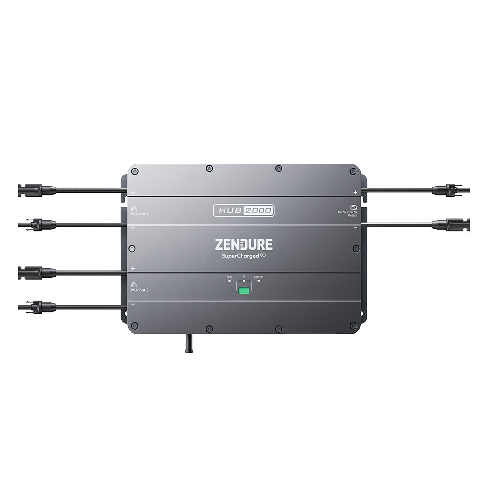 Zendure SolarFlow 2,88kWh 1720W HMS-800W-2T Balkonkraftwerk Bifazial Full Black - 5m Anschlusskabel