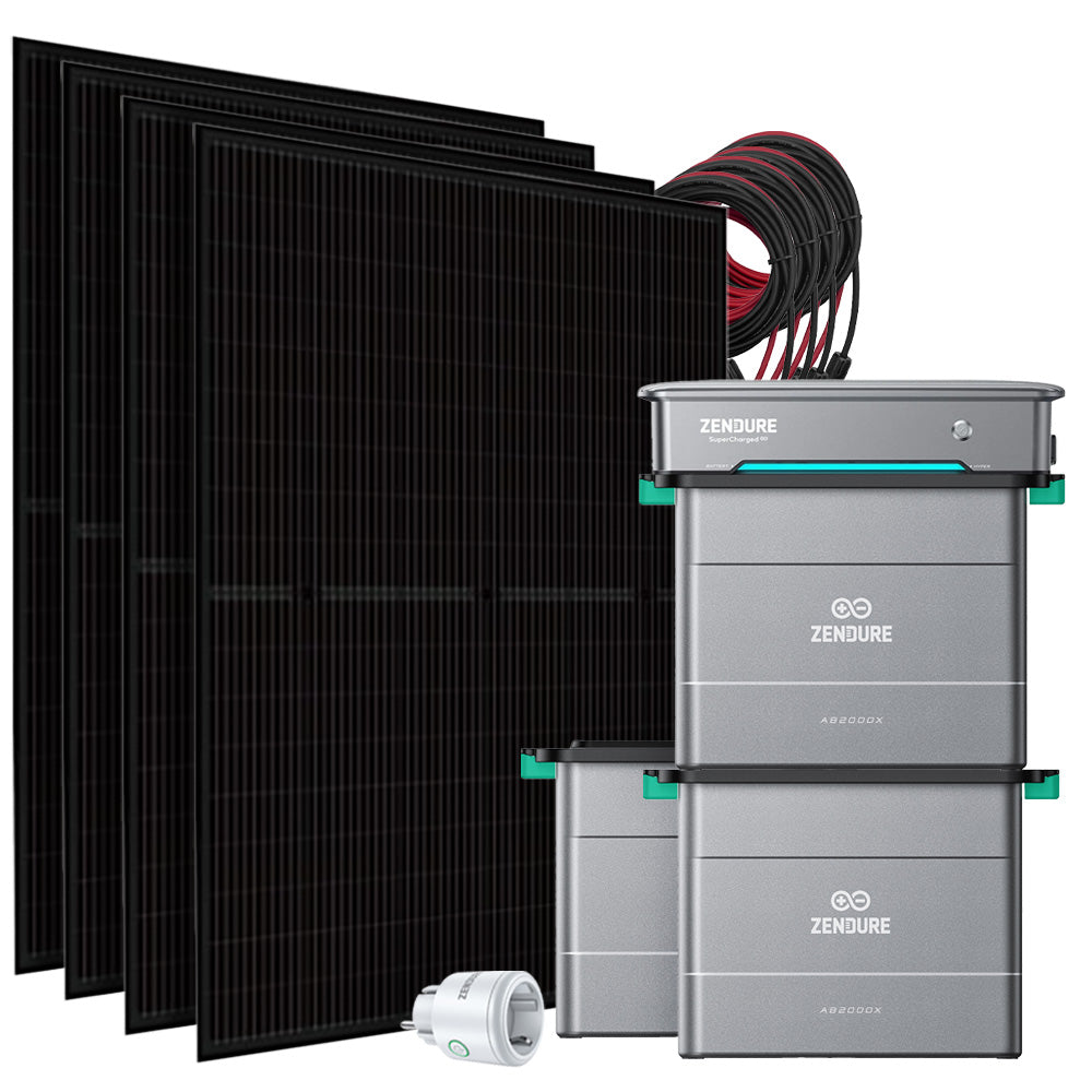 Zendure SolarFlow 5,76kWh 1800W Hyper 2000 Balkonkraftwerk Dual-Glas TOPCon inkl. Satellite Smart Plug