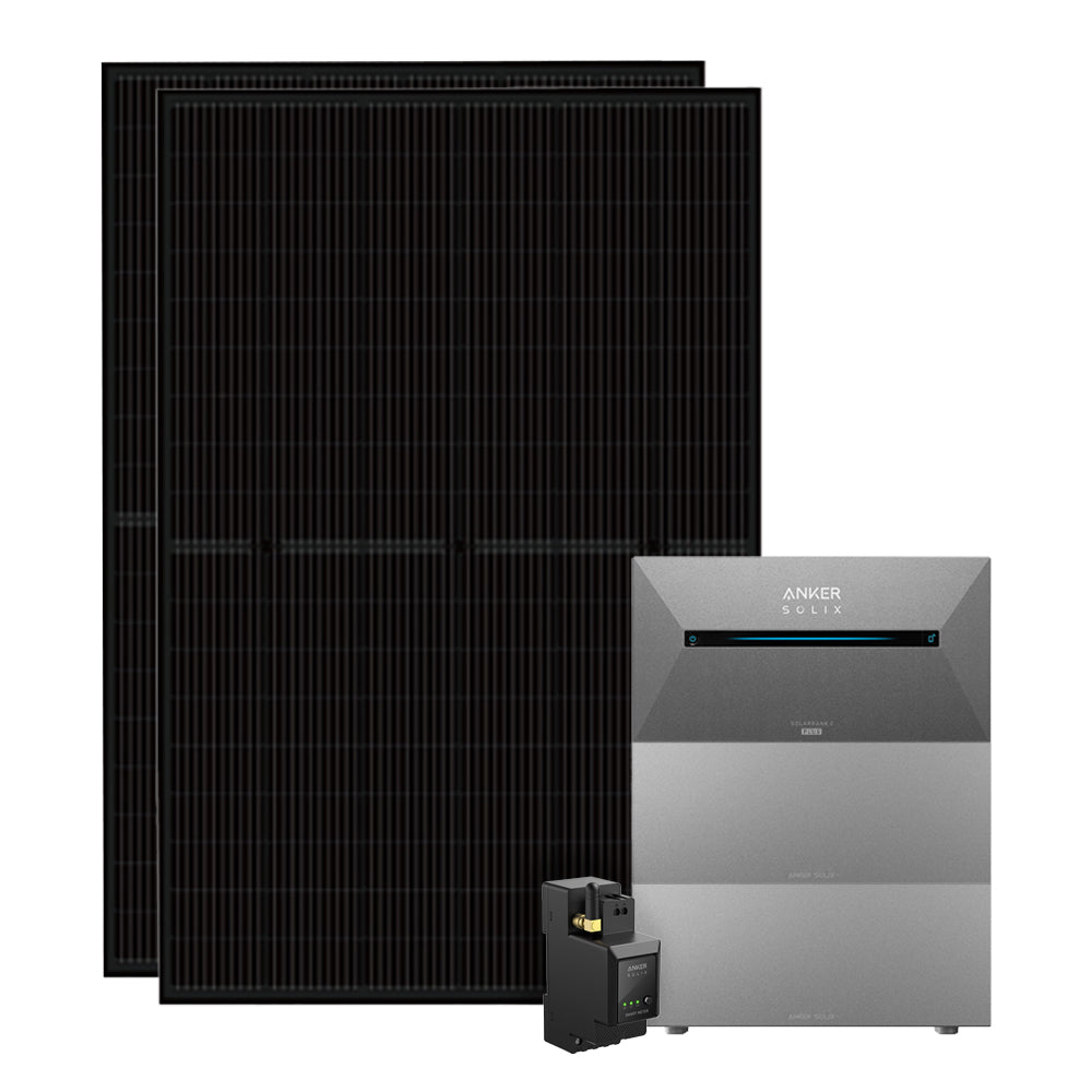 Anker 4,8kWh 900W Balkonkraftwerk inkl. Speicher SOLIX 2 E1600 PLUS & smarten Stromzähler