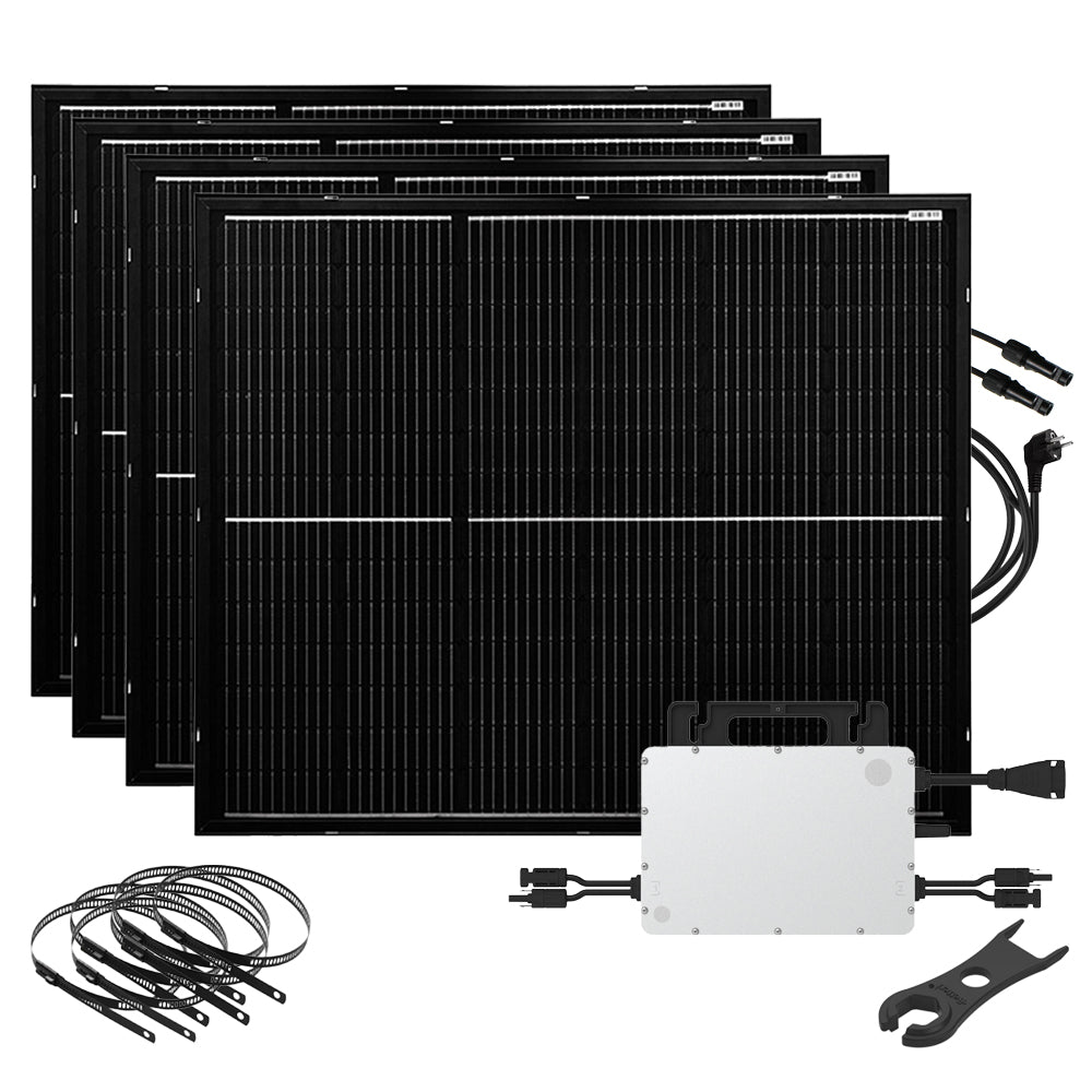 800W Balkonkraftwerk mit ultraleichten Solarmodulen mit HMS-800W-2T WiFi integriert