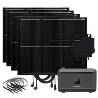 800W Balkonkraftwerk mit ultraleichten Solarmodulen und Growatt NOAH2000 Akku NEO 800M-X