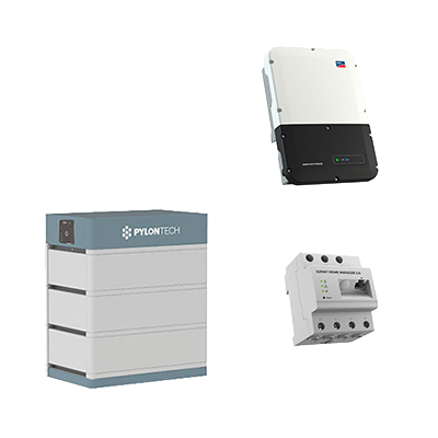 Pylontech Force H1 10.1 + SMA SB Storage 3.7 Home Manager 2.0 FORCE-H1 FH48074, HV-Speichermodul Sunny Boy Storage 3.7 (without Wifi) FORCE-H1 FC0500-40S-V2 Einschraub-Heizkörper AHIR-BI-Plus-3.5 HV-3 Combiner-Box für 3 Speichertürme HV-6 Combiner-Box für