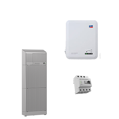 VARTA.wall 10 + Sunny Tripower SE 10.0 Home Manager 2.0 Sunny Tripower 10.0 SE VARTA.wall Speichermodul VARTA.wall Master Unit + Sockel