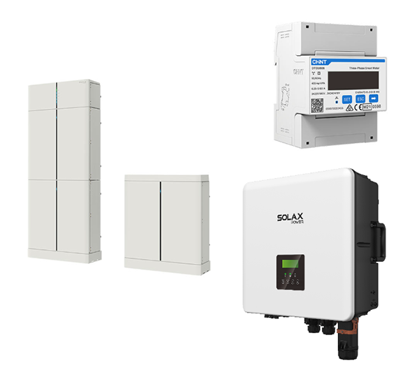 T-BAT H 9.0 + X3-Hybrid 10.0-P G4 PRO + Dongle DTSU666-D Smart Meter TRIPLE POWER BATTERY T30 3,0 kWh V2 MASTER BOX MC0600 V1.01 (T30) X3-Hybrid 10.0 G4 PRO + Dongle Accessory Pack for Triple Power T30 DC-POWER-CABLE 1,8M FOR 3xTRIPLE POWER BATTERY T30