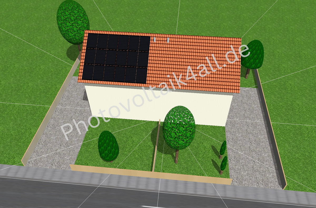 Photovoltaikkomplettanlage Doppelhaushälfte mit Speicher