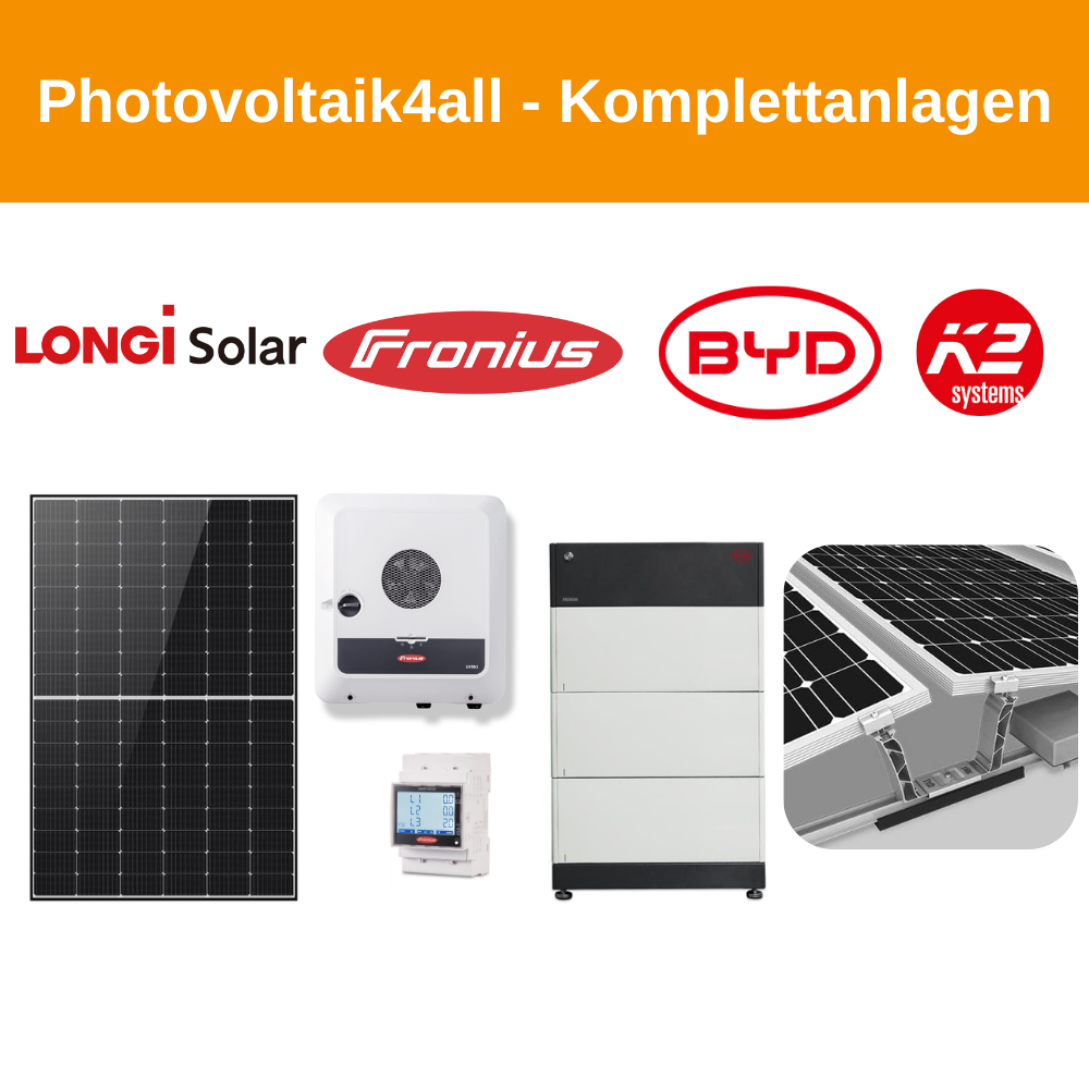 10,560 kWp LONGi Solar Flachdach Ost-West mit BYD Speicher