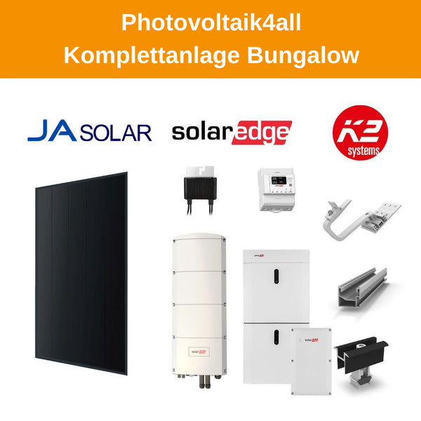 Photovoltaikkomplettanlage Walmdachbungalow mit Speicher