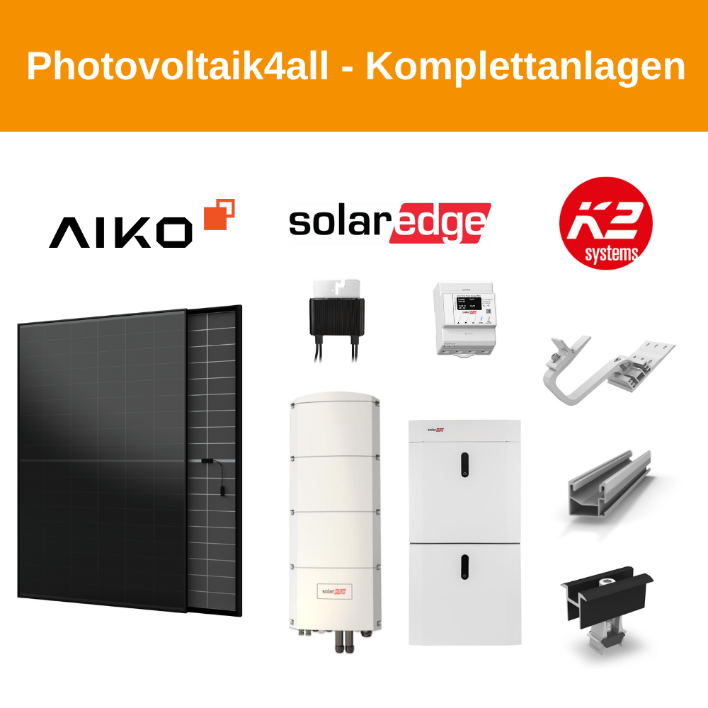 11 kWp Aiko Solar PV-Anlage + SolarEdge Hybrid & Speicher