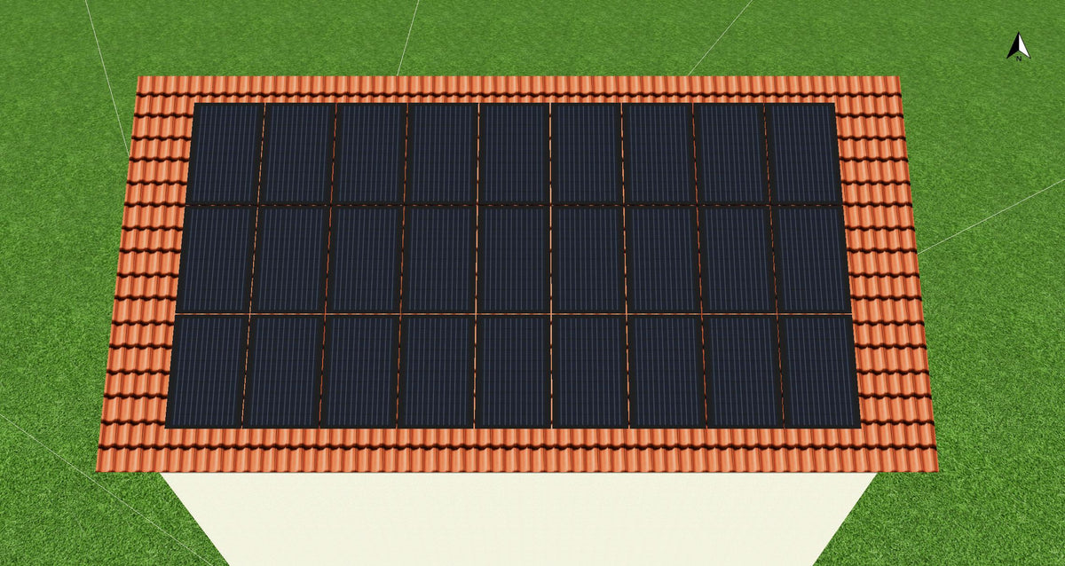 10 kWp Meyer Burger PV-Anlage mit K2 Einlegesystem Fullblack