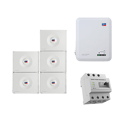 Home Storage 16.4 + Sunny Tripower SE 10.0 Home Storage 3.2 Home Manager 2.0 Sunny Tripower 10.0 SE Einschraub-Heizkörper AHIR-BI-Plus-3.5 Home Storage Base Unit Home Storage Com-Cable Set eCharger EVC22-3AC-20, 22 kW