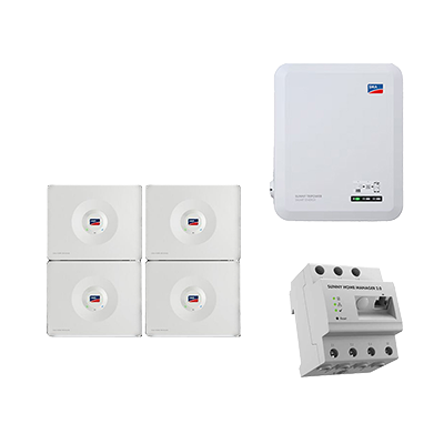 Home Storage 13.1 + Sunny Tripower SE 10.0 Home Storage 3.2 Home Manager 2.0 Sunny Tripower 10.0 SE Einschraub-Heizkörper AHIR-BI-Plus-3.5 Home Storage Base Unit Home Storage Com-Cable Set eCharger EVC22-3AC-20, 22 kW