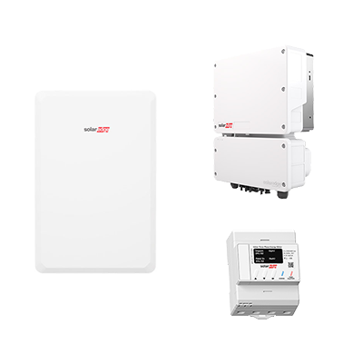 Home Battery HV 10 kWh + SE3680H Home Hub INLINE ENERGY METER MTR-240-3PC1-D-A-MW HOME BATTERY 10 kWh (9,7 kWh netto) Home Hub Inverter SE3680H mit Backup IAC-RBAT-FLRSTD-01 FLOOR STAND KIT Smart Energy EV Charger 22 kW IAC-RBAT-HANDLE-01 HANDLE TOOL SET