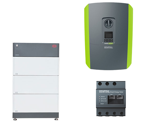 B-Box HVS 7.7 + Plenticore Plus 5.5 G2 Battery-Box Premium HVS 2,56 kWh SMART ENERGY METER G2 Plenticore Plus 5.5 G2 Hybrid-WR B-Box Premium HV BCU + Base 2.0 ENECTOR AC Wallbox, 3.7/11 kW Energy Meter KEM-C, 3-phasig bis 65A Energy Meter KEM-P, 3-phasig